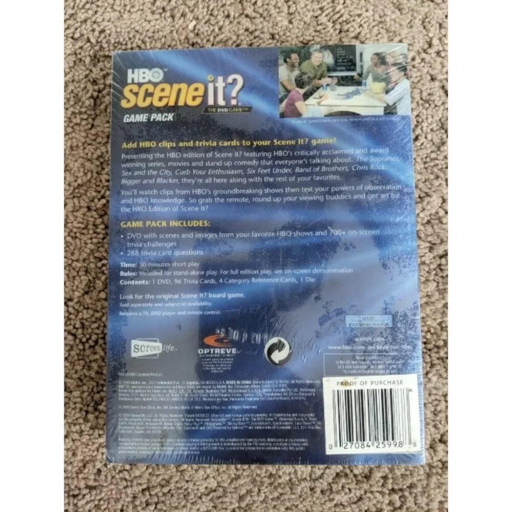 SCENE IT? HBO Edition The DVD Game 2+ Players Age- Adults NEW SEALED